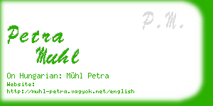 petra muhl business card